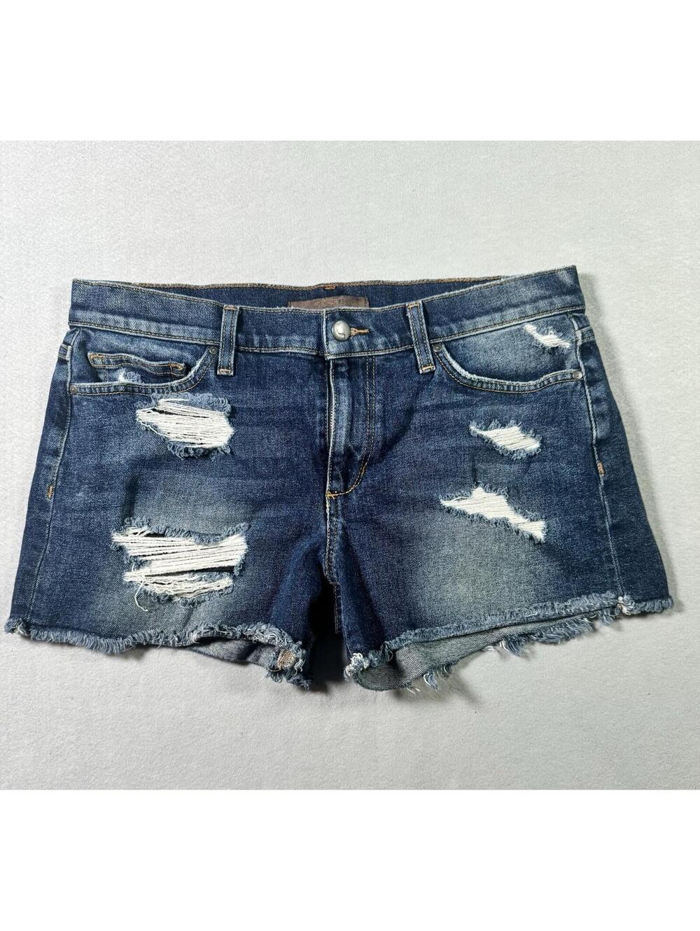 Joe's Jeans Blythe Cut Off Distressed Denim Shorts Blue Cotton Size 30